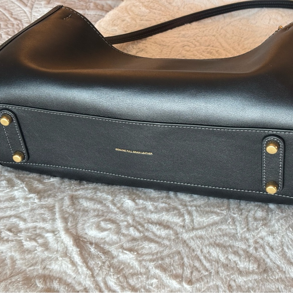Coach Soft Rogue 34 in Black Leather with Gold Accents - Picture 4 of 12